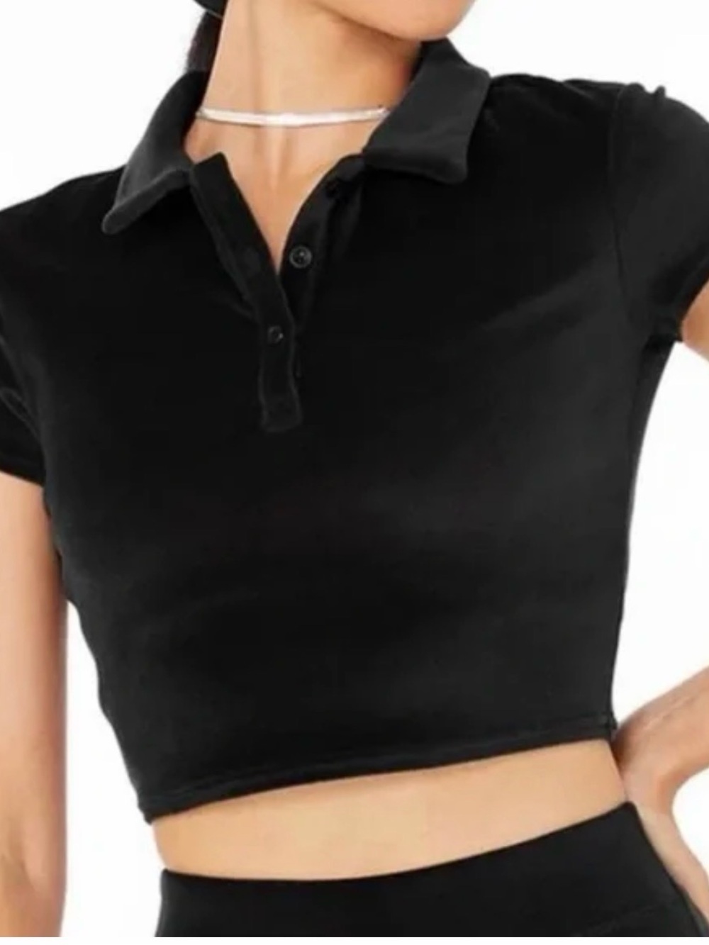 Alo yoga velour Polo Top